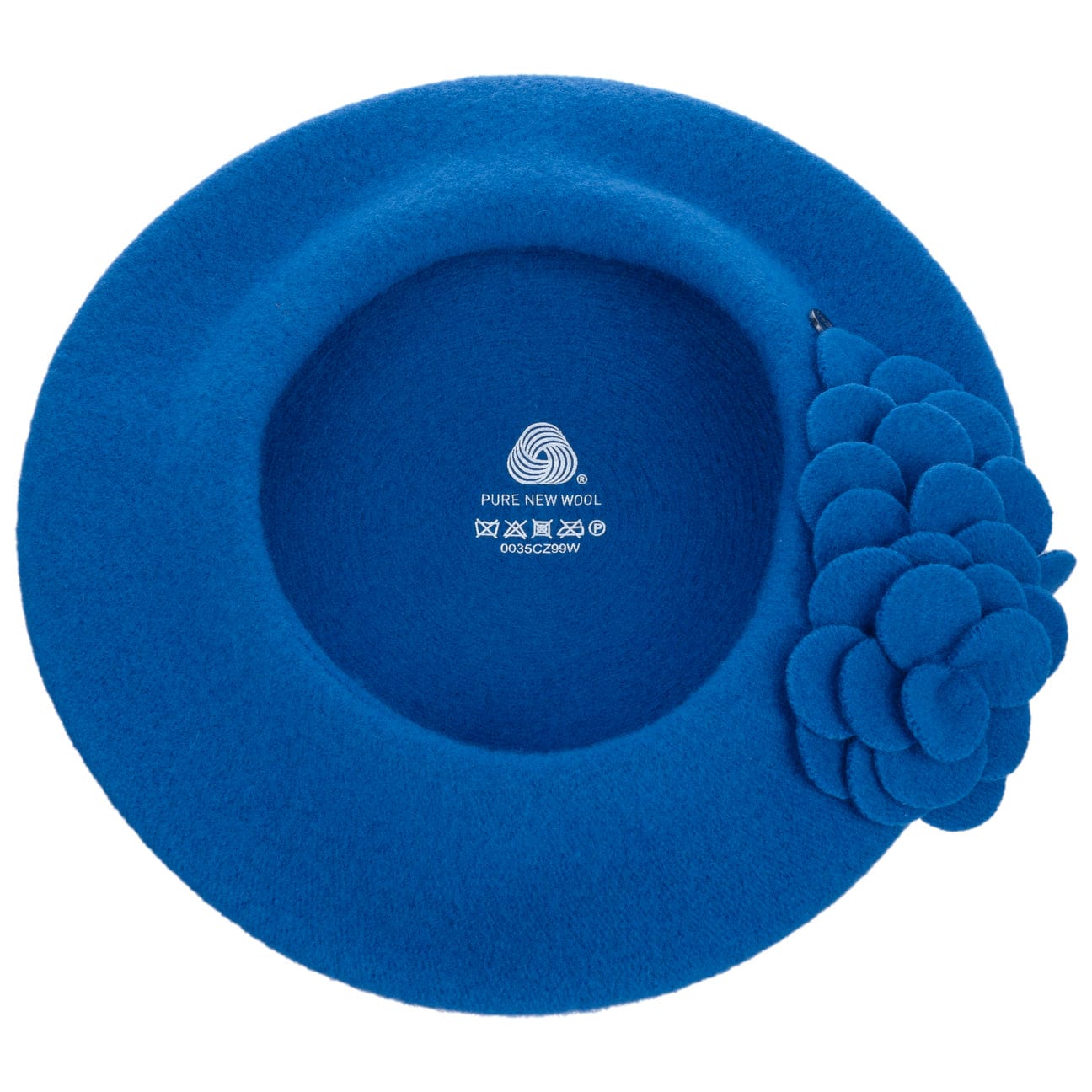 Lierys Agris Flower Wool Basque Beret - Classic French Style Winter Hat for Women, Perfect for Outdoor Activities, Travel & Fashion Accessories