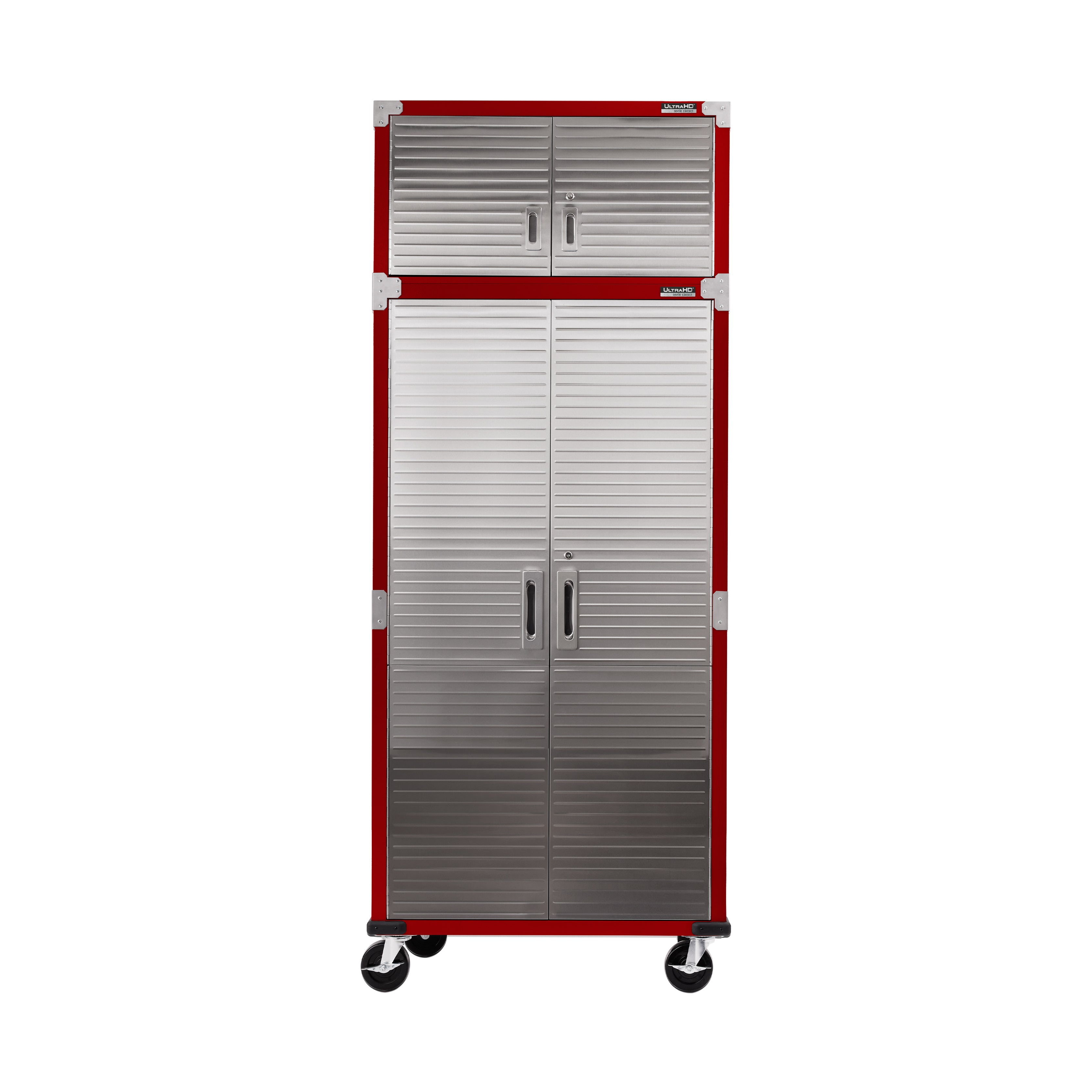 UltraHD® 8-Piece Rolling Storage Cabinet System - Heavy Duty Mobile Organizer for Office, Garage & Workshop - Perfect for Tools, Supplies & Equipment Storage