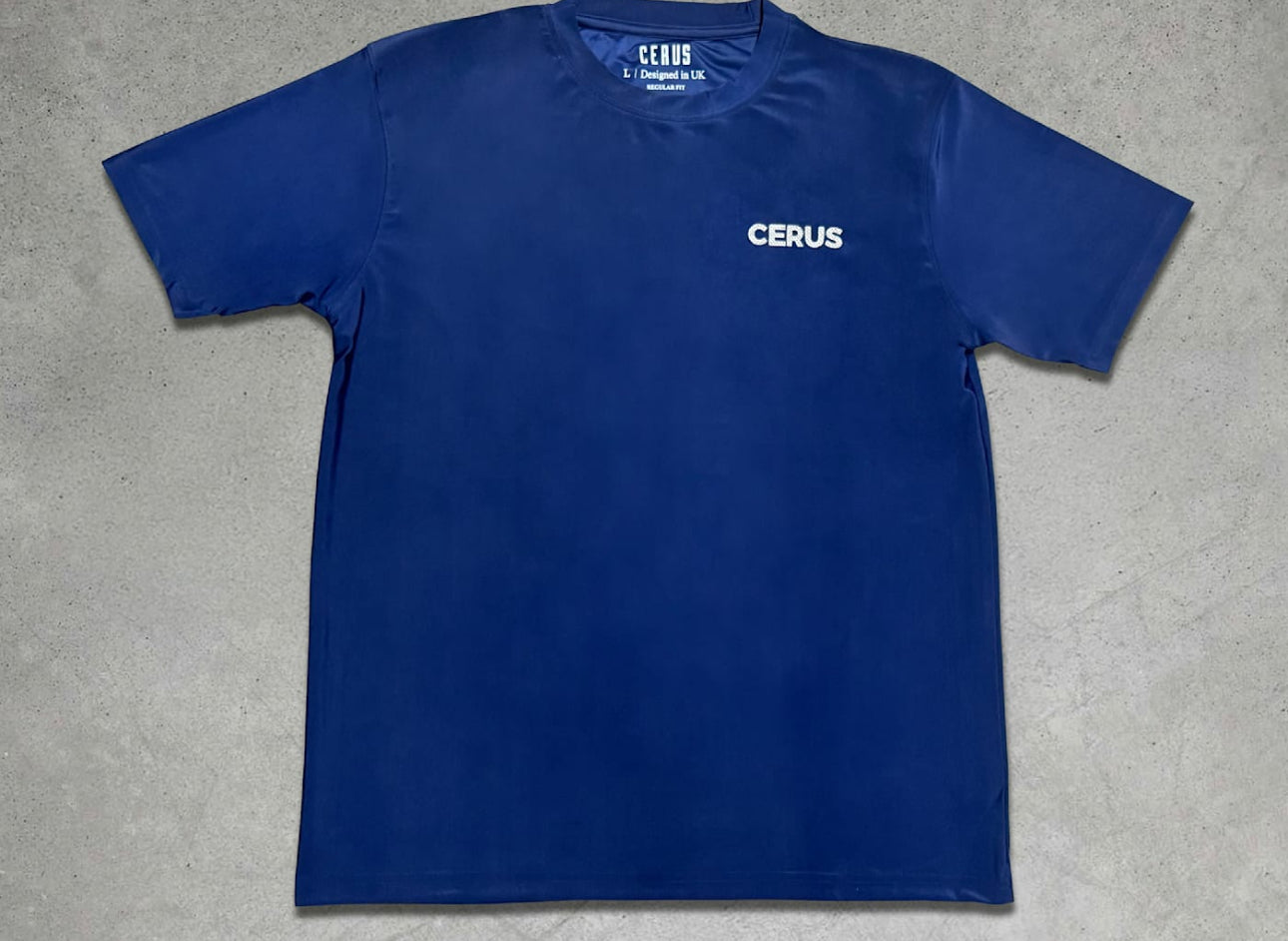 Cerus Navy Vita Men's T-Shirt - Premium Cotton Crew Neck Tee for Casual Wear & Everyday Comfort - Gym, Workout, Lounge, Street Style