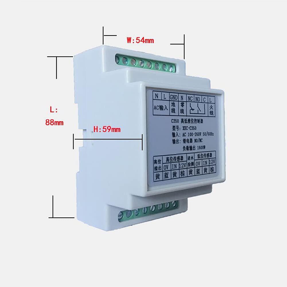 Taidacent Non-Contact Water Level Sensor - Automatic Liquid Level Controller for Water Tanks (1M Cable, 2 Probe) - Perfect for Home Water Storage, Industrial Tanks, and Agricultural Irrigation Systems