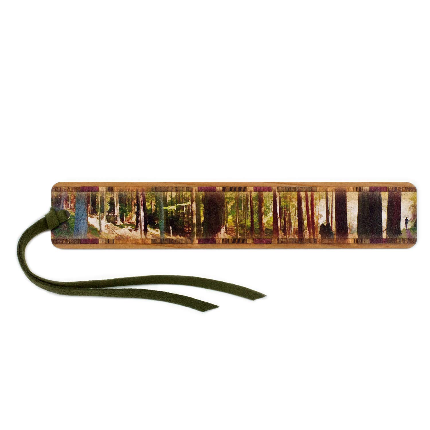 Handmade Wooden Bookmark - Nature Inspired Forest Hiker Design - Personalized Custom Gift - Made in USA - Perfect for Book Lovers & Outdoor Enthusiasts