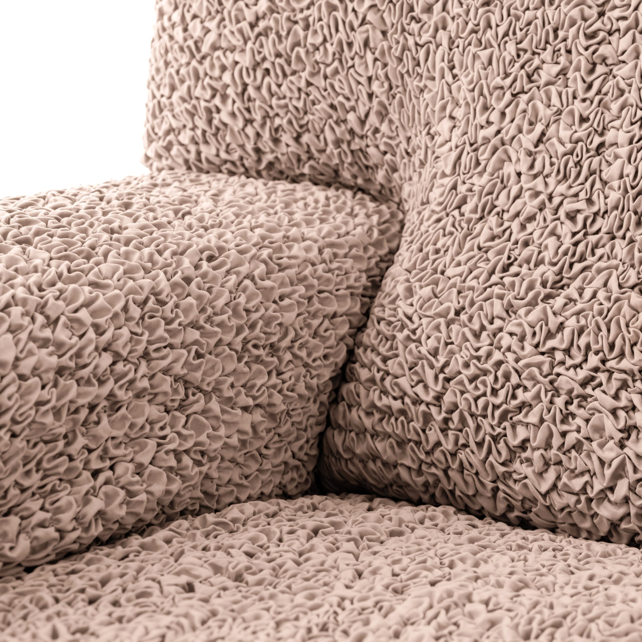 PAULATO BY GA.I.CO. Stretch Loveseat Slipcover - Oversized Chair Cover, Sofa Protector - Washable Microfiber Fabric - 1-Piece Form Fit Design in Blush Taupe - Perfect for Living Room, Bedroom & Home Decor Protection