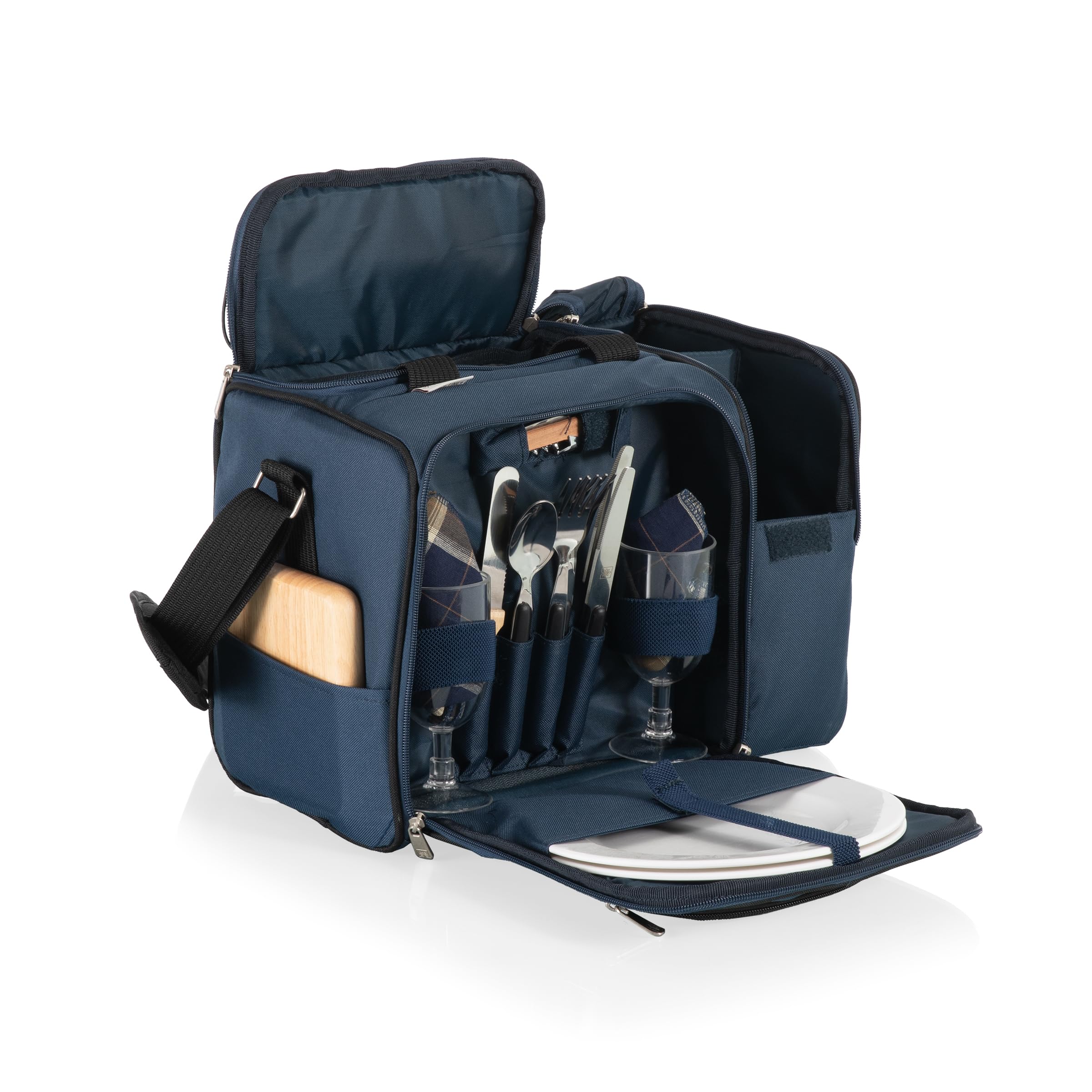 PICNIC TIME NFL Unisex-Adult Malibu Picnic Basket Cooler - Insulated Portable Outdoor Picnic Set for Football Tailgating, Beach Parties & Camping Trips