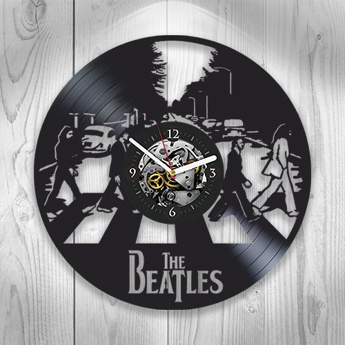 The Beatles Vinyl Record Wall Clock - Vintage Rock Music Decor, Large Modern Wall Clock for Home & Office, Unique Gift for Men, Beatles Fans, Christmas & New Year - Perfect for Music Lovers & Retro Style Decorations