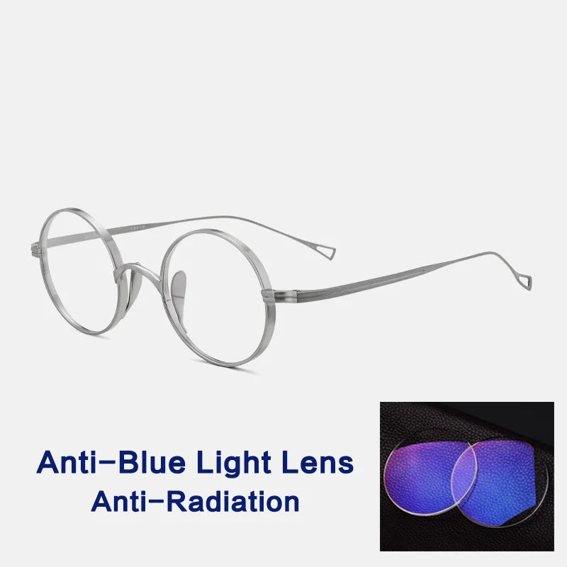 Brightzone Women's Full Rim Round Titanium Eyeglasses 86561 - Lightweight & Durable Frame for Work, Reading & Everyday Use