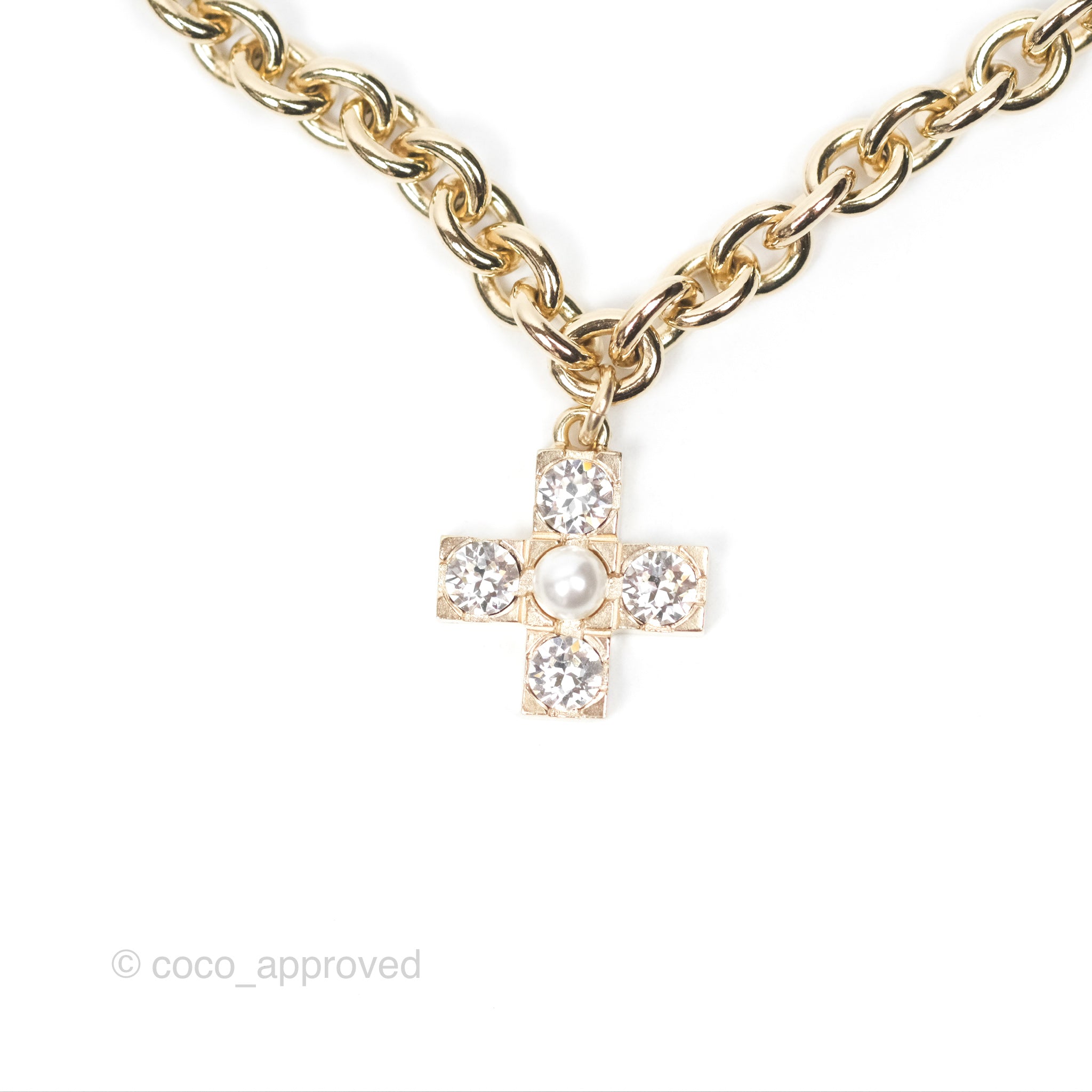 Chanel CC Logo Charm Necklace in 21K Gold Tone - Elegant Jewelry for Women, Perfect for Parties, Weddings & Special Occasions