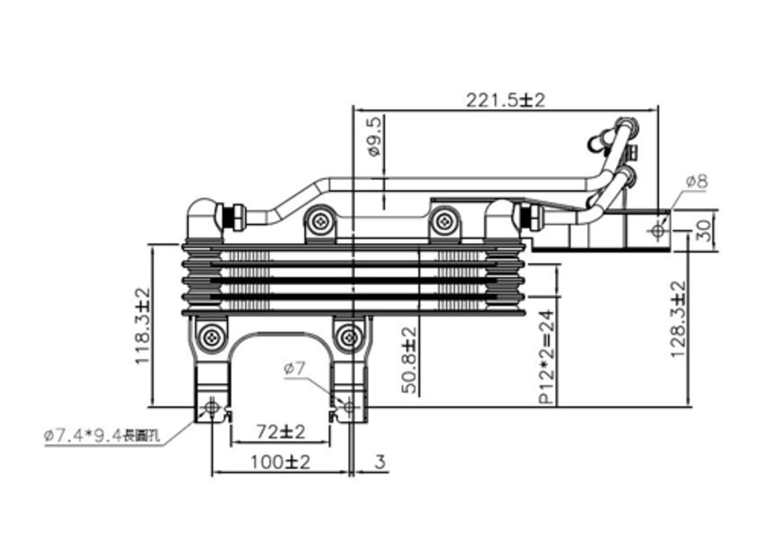 TYC 19025 External Transmission Oil Cooler - Compatible with 2013-2018 Acura RDX - High Performance Transmission Cooling for Better Vehicle Longevity - Perfect for Off-Roading, Towing & Hot Climate Driving