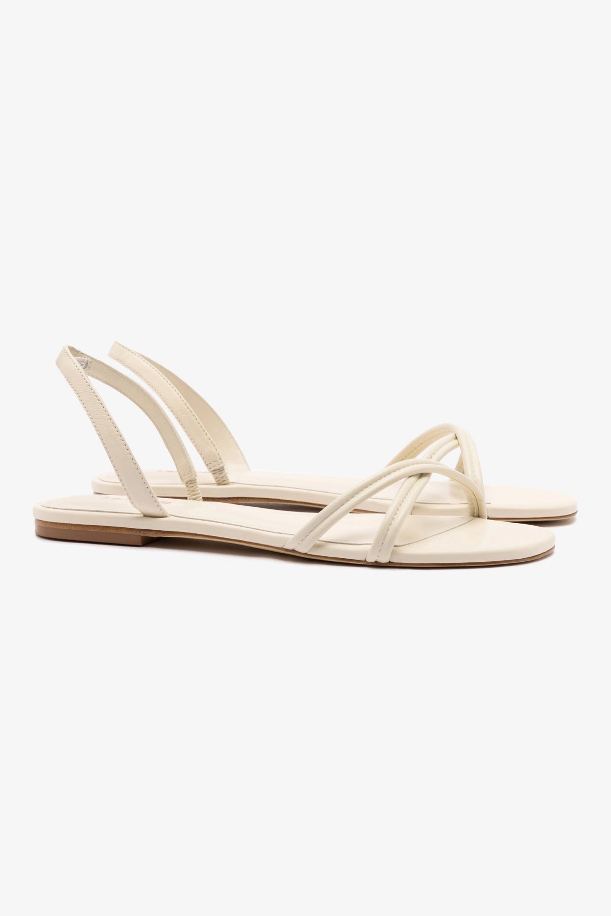 Annie Women's Flat Shoes in Ivory Genuine Leather - Comfortable & Stylish for Work, Travel & Casual Wear