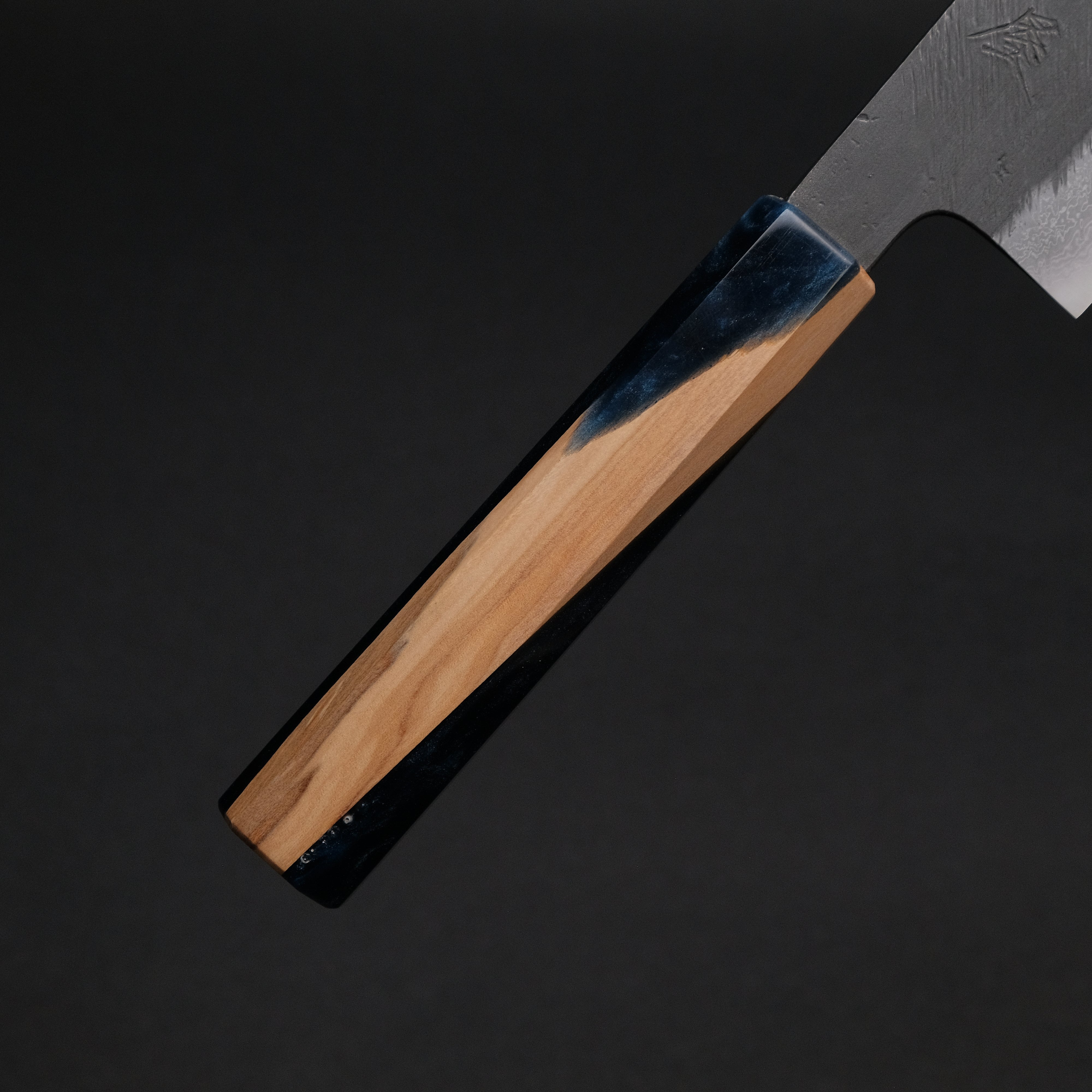 Premium Ajikataya White #2 Matsuba Damascus Hakata 180mm Kitchen Knife with Olive Wood & Resin Handle (#24) - Perfect for Sushi, Sashimi, and Japanese Cuisine Preparation