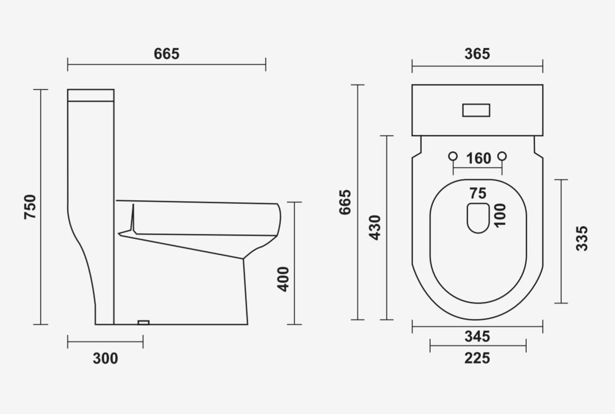 Clay Plus S Trap Floor Mounted Ceramic Rimless Western Toilet with Soft Closing Seat - Modern Water Saving Design for Bathroom & Home Renovation | Ideal for Small Spaces, Apartments & Residential Use