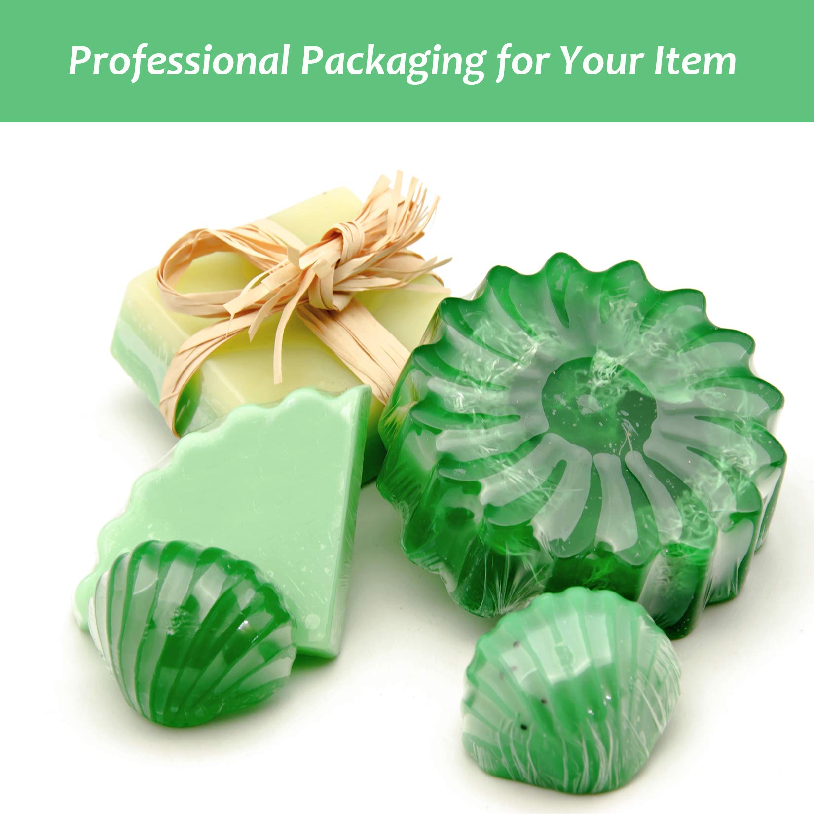 500Pcs 6x6 Inch PVC Clear Heat Shrink Wrap Bags for Soap & Bath Bombs - Perfect for Handmade Soap Packaging, Bath Bomb Wrapping, and Small Gift Packaging