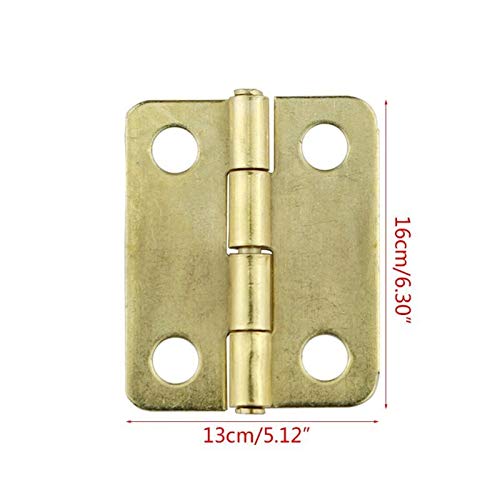 50pcs 16x13mm Antique Bronze/Gold Cabinet Hinges - Mini Hinges for Jewelry Box, Cupboard, Cabinet, DIY Furniture Projects - Perfect for Home Decor & Crafting