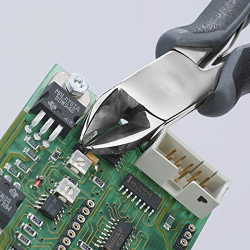 KNIPEX 77 02 135 H ESD Electronics Diagonal Cutters - 5.25-Inch Precision Wire Cutters with Carbide Cutting Edges | Ideal for Electronics Repair, Circuit Board Work & DIY Projects