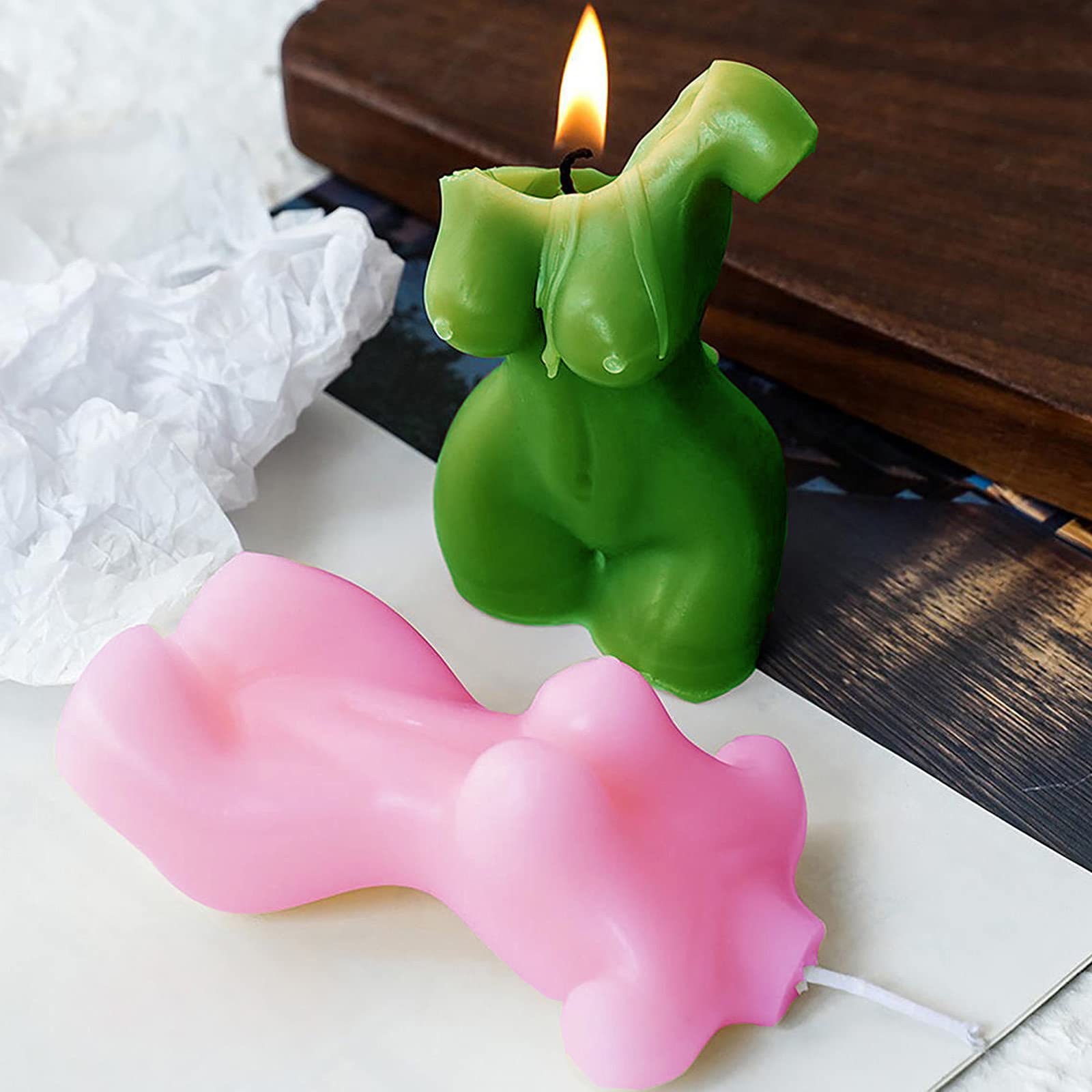 Premium Female Body Candle Molds - Silicone Candle Making Kits for DIY Candles, Soap & Epoxy Resin Crafts - Perfect for Romantic Gifts, Spa Decor & Home Fragrance Projects