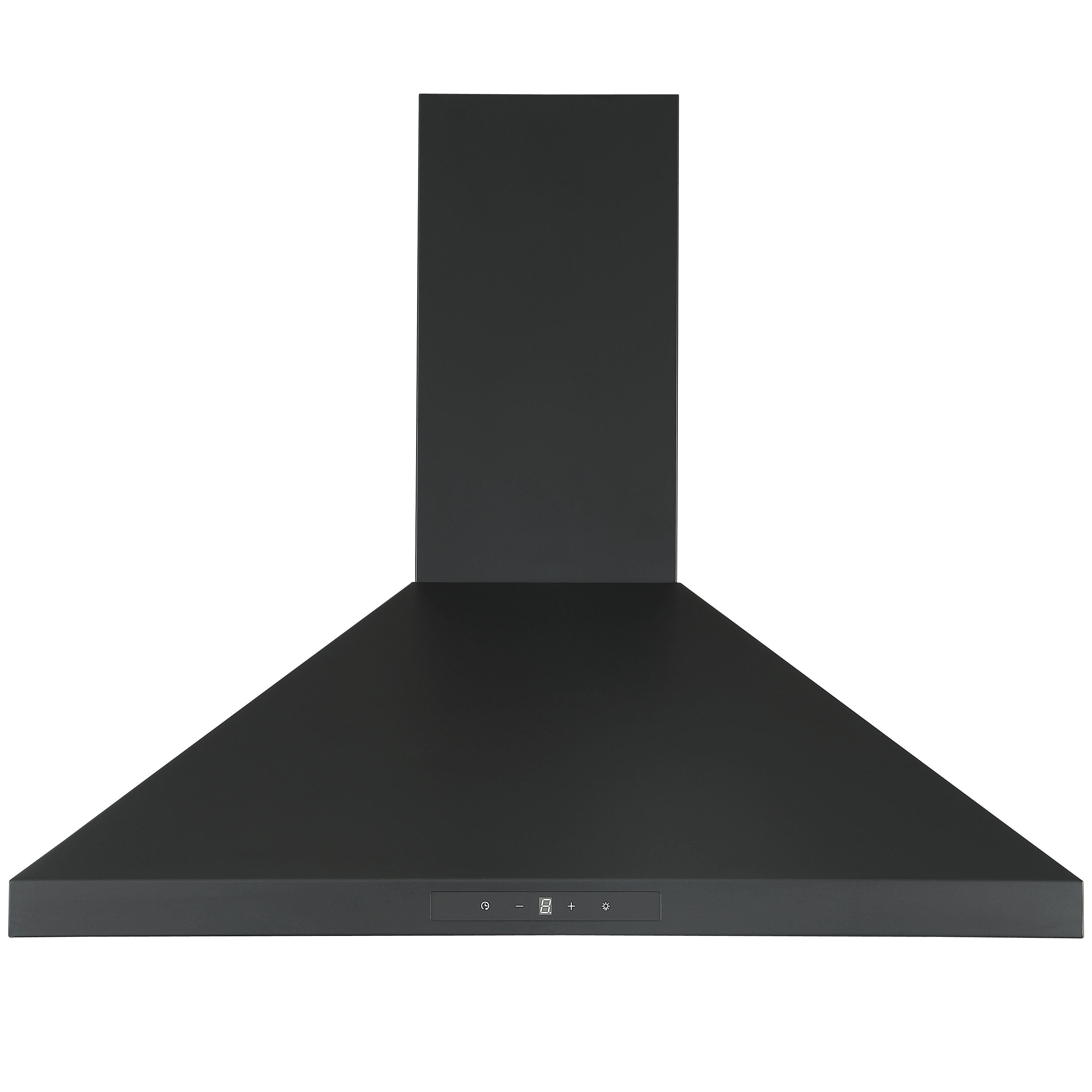 Ancona 30 Inch Convertible Wall Mounted Pyramid Range Hood in Matte Black - Powerful Kitchen Ventilation for Gas Stoves & Cooking Areas