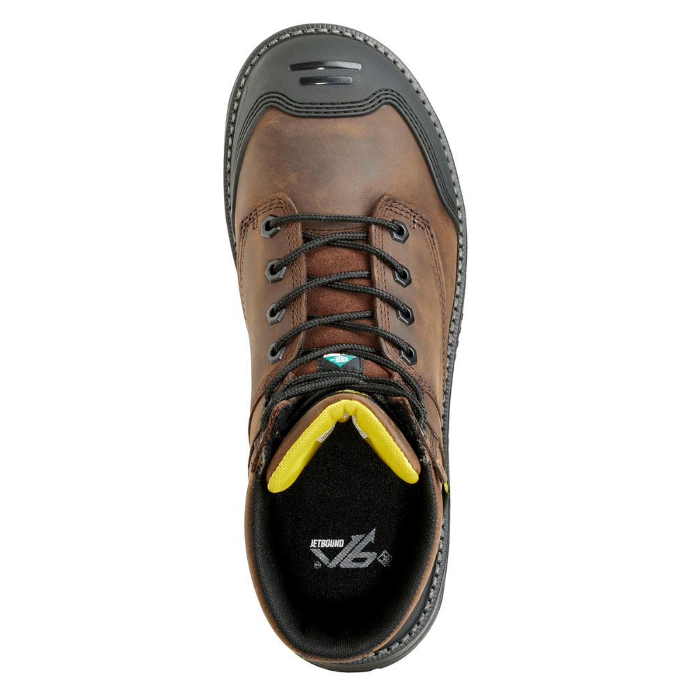 Terra Patton Unisex Size 8 Aluminum Toe CSA Certified Safety Work Boots 839KDB - Brown - Ideal for Construction, Warehouse & Industrial Work Environments