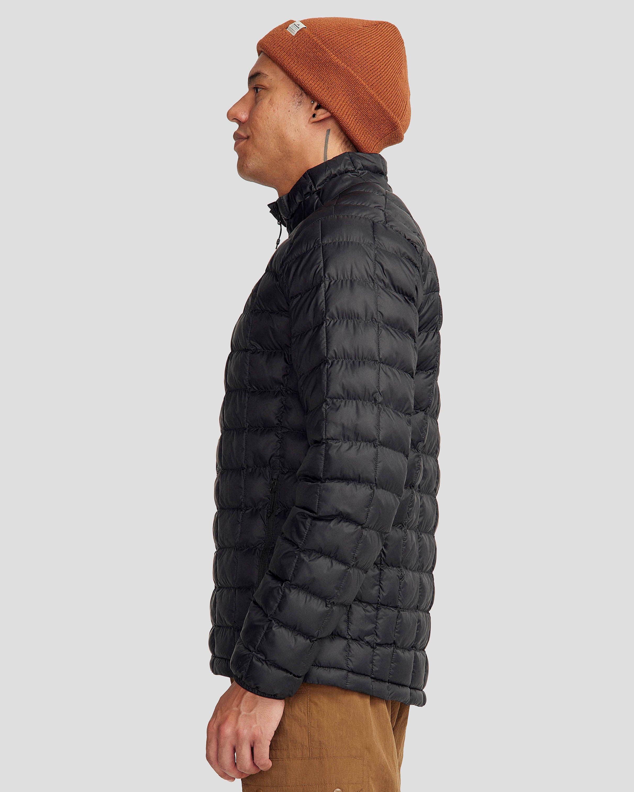 Men's Heli Insulated Winter Jacket - Black Stingray Color - Waterproof Windproof Outdoor Coat for Hiking, Skiing & Cold Weather Activities