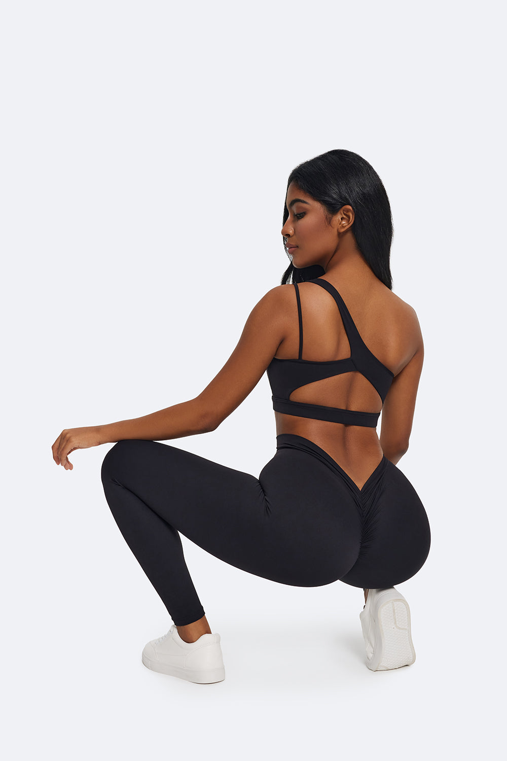 Ruched High Waisted Leggings for Women - Tummy Control Yoga Pants - Comfortable Workout Leggings for Running, Gym & Lounge Wear