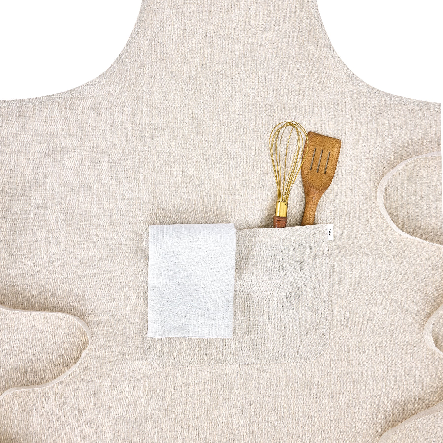 Premium Linen Full Midi Apron for Cooking, Baking & Grilling - Adjustable Waist & Pockets - Perfect for Chefs, Home Cooks & BBQ Enthusiasts