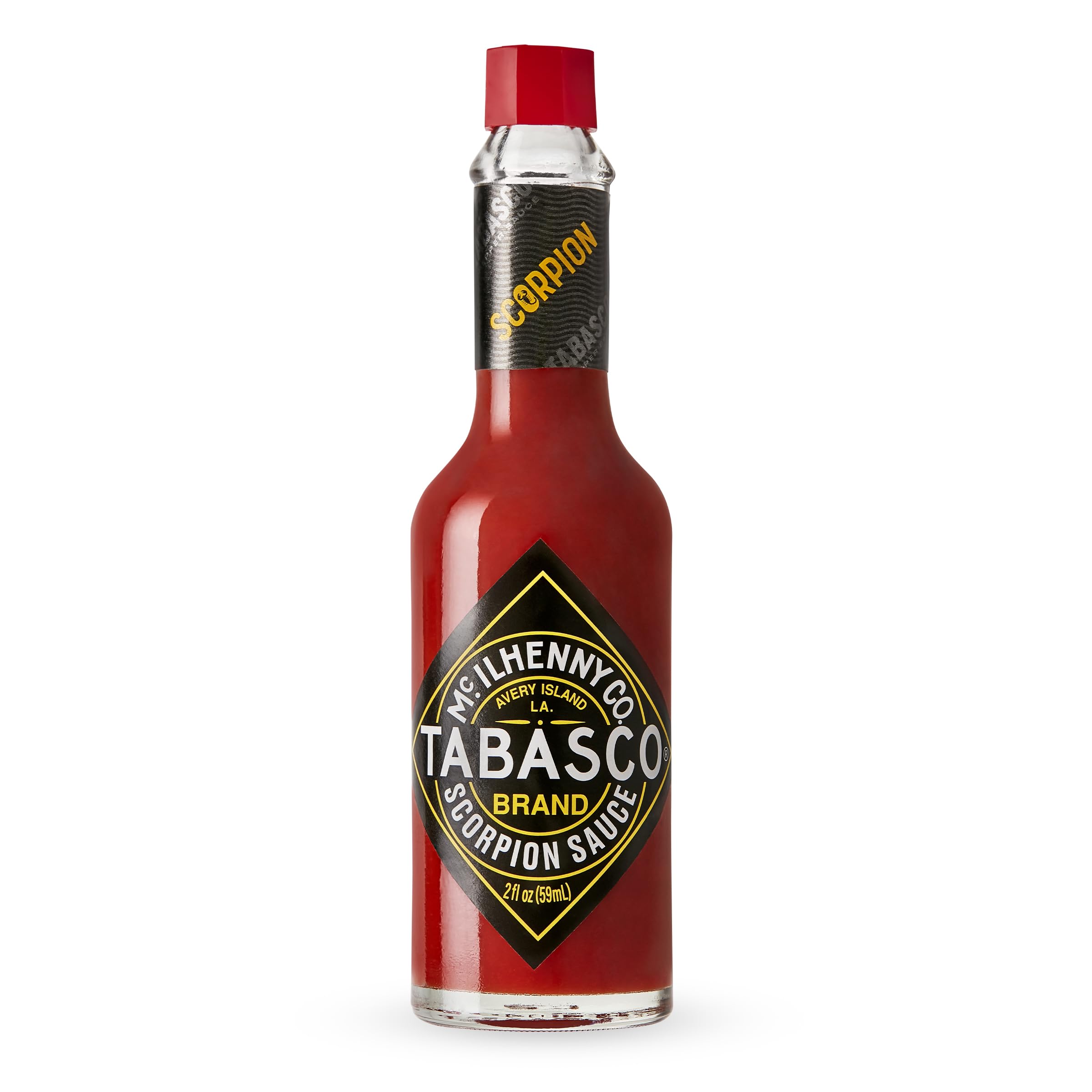 TABASCO Scorpion Pepper Hot Sauce - Extra Hot & Spicy with Guava & Pineapple Flavor, 2 Fl Oz Glass Bottle - Perfect for Tacos, Wings, Burgers & Seafood | Intense Heat & Bold Taste