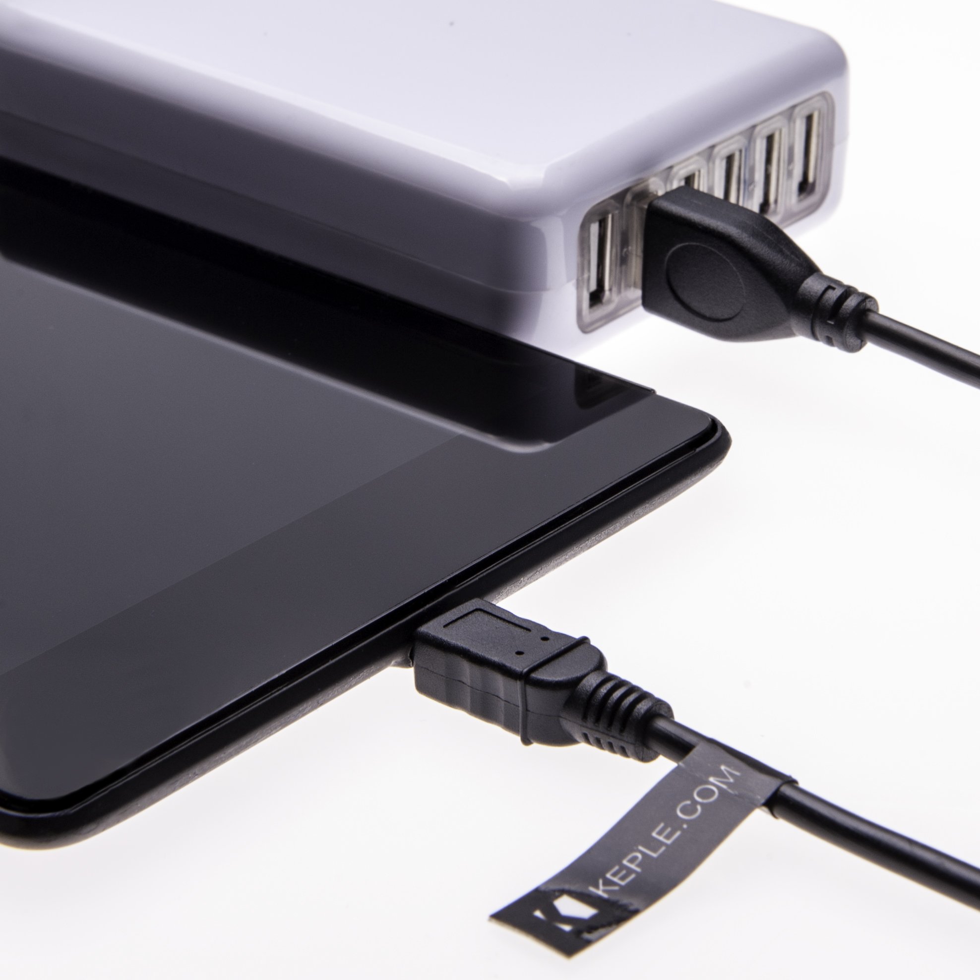Keple 1m Black Micro USB Cable - Fast Charging & Data Sync Compatible with JBL, Anker, Creative & Bluetooth Speakers - Perfect for Home, Office & Travel Charging