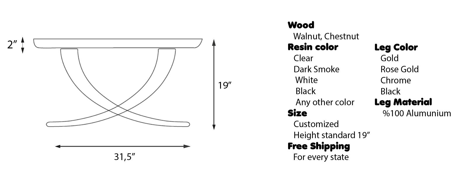 Luxury Ivory Epoxy Resin Coffee Table for Living Room - Modern Dining Table for Home Decor, Office, Lounge & Hotel Use