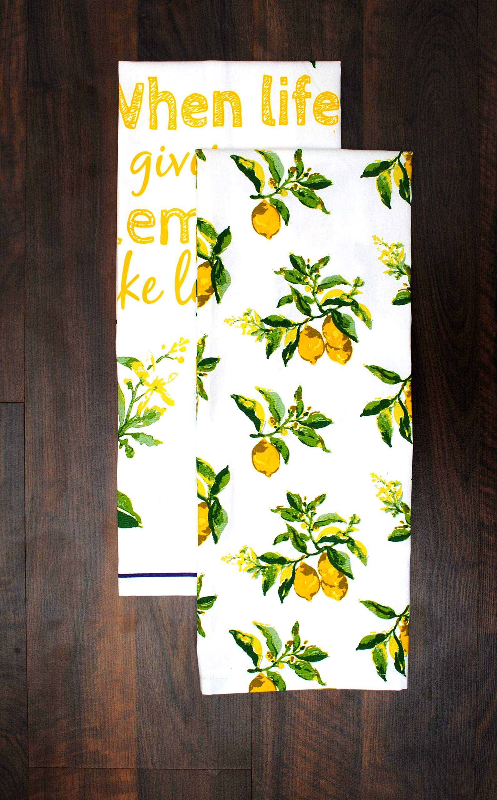 AMOUR INFINI 5-Piece Heat Resistant Cotton Kitchen Set - Pot Holders, Oven Mitt & Kitchen Towel for Cooking, Baking & Grilling | Perfect Gift for Home Chefs | Citrus Splash Design | Ideal for Holiday Cooking, BBQ Parties & Kitchen Decor