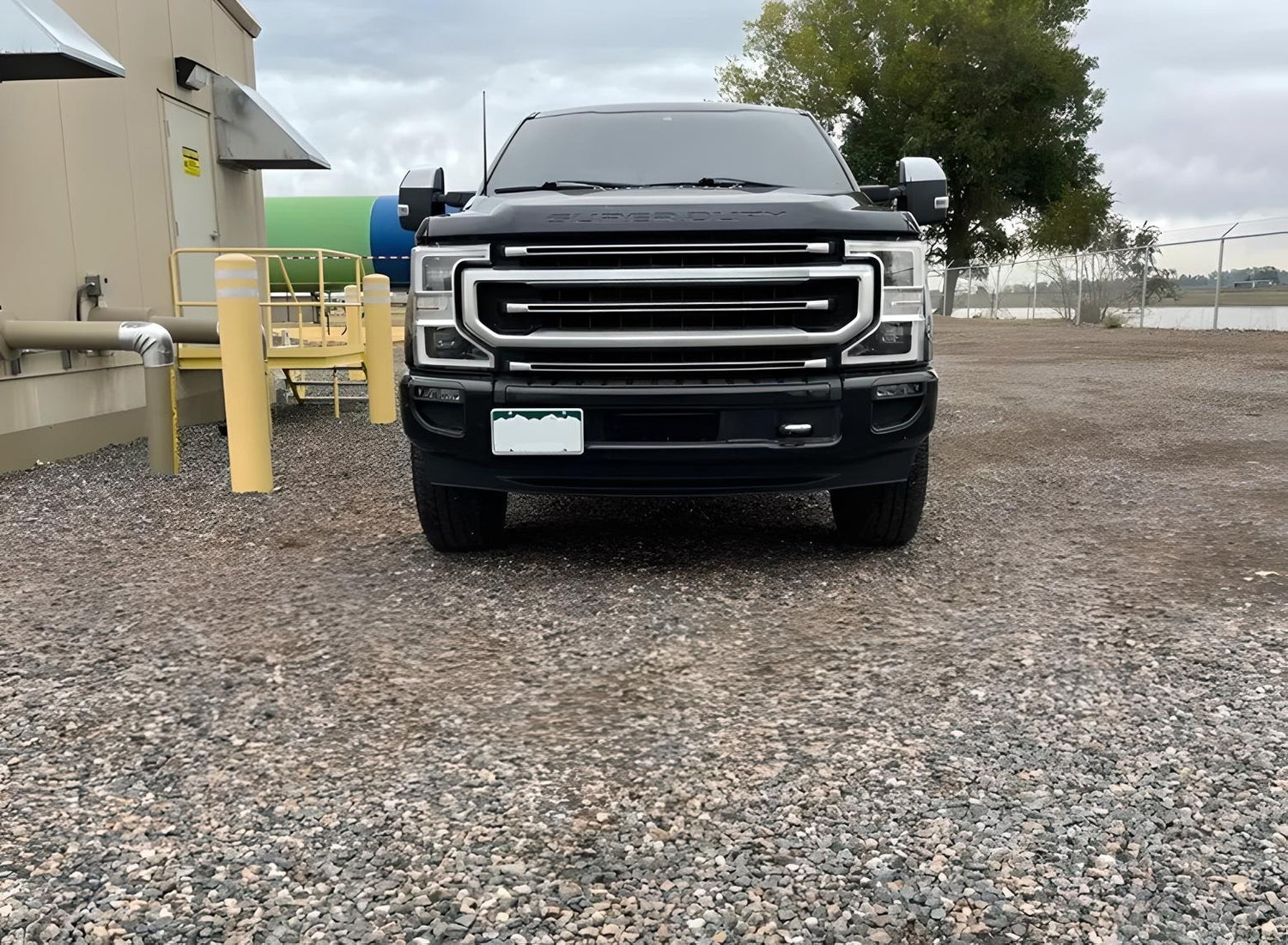 Ford F250 F350 F450 Front Tow Hook License Plate Relocation Mount Kit - Durable Off-Road Bumper Accessory for Truck & SUV Customization