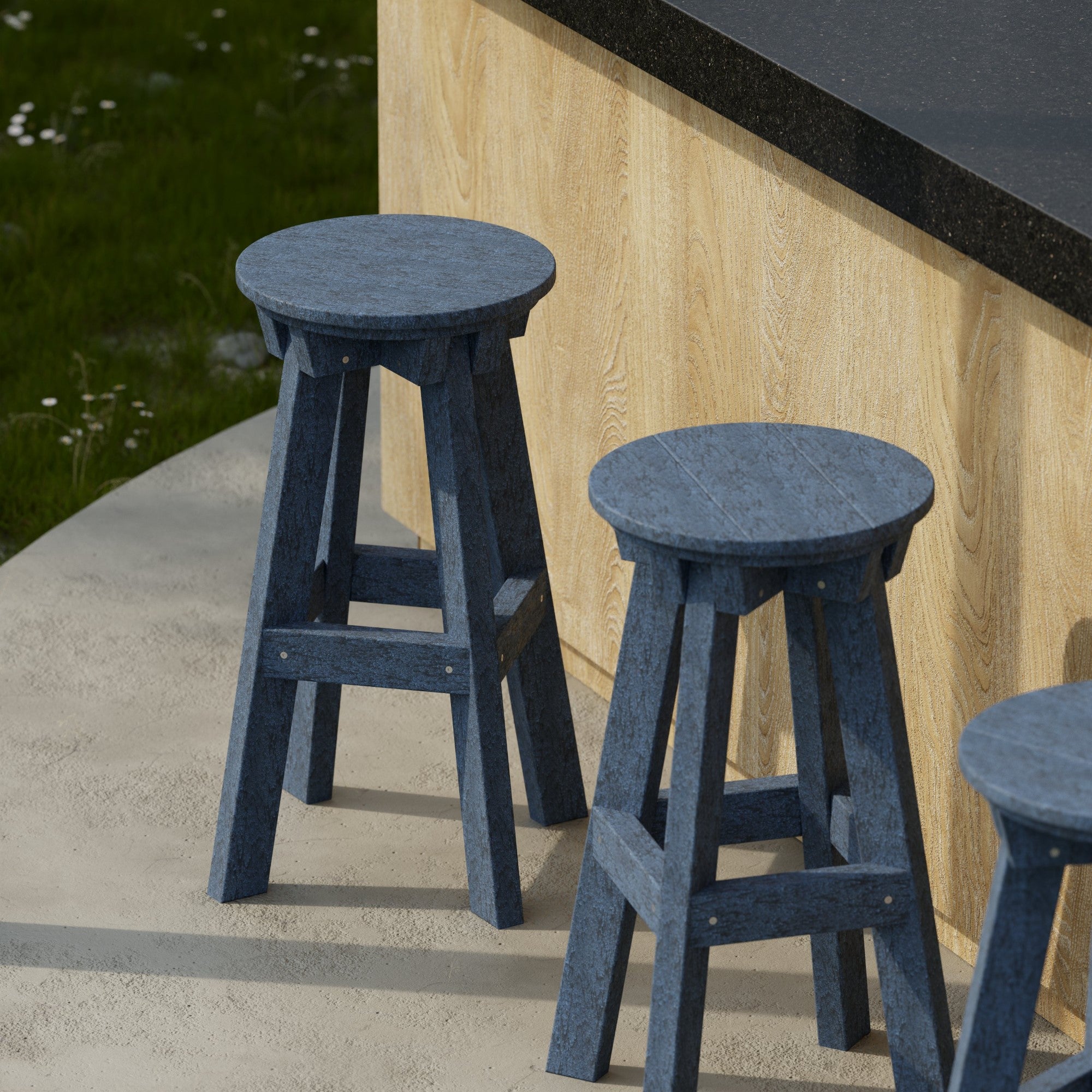 Vintage Heritage Bar Stool - Solid Wood Counter Height Stool with Backrest - Perfect for Kitchen Island, Home Bar & Breakfast Nook