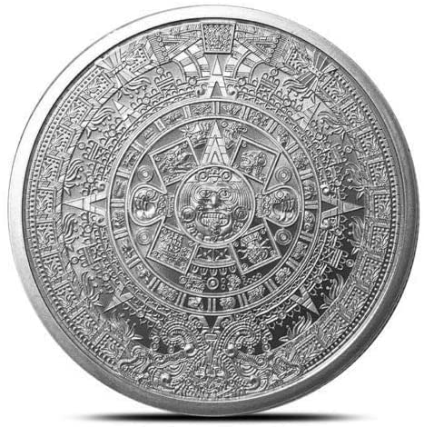1 oz .999 Fine Silver Aztec Calendar Coin - Eagle Warrior Emperor of Tenochtitlan | Collectible Silver Bullion for Investors & History Enthusiasts | Perfect for Gift Giving & Coin Collections