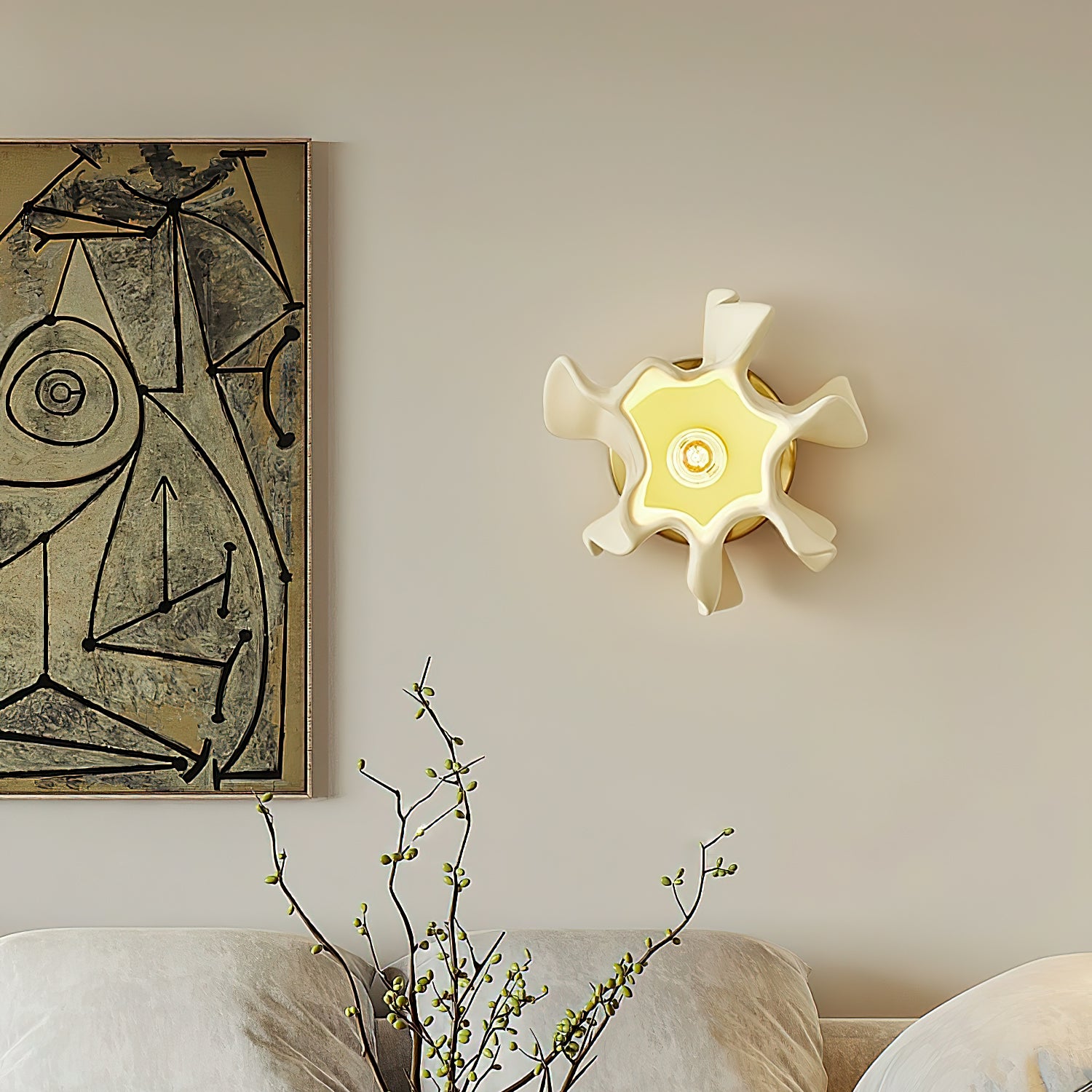 Fleur Eclat Wall Light - Modern Crystal Sconce Lighting for Bedroom, Living Room & Hallway - Elegant Home Decor & Ambient Lighting Solution