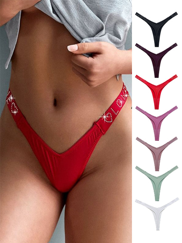 ZASUWA Women's Sparkling Diamond Ice Silk Sports Panties - Comfortable & Breathable Underwear for Yoga, Gym & Active Lifestyle
