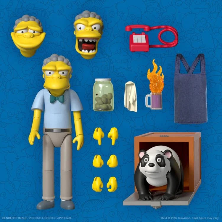 The Simpsons ULTIMATES! Moe Szyslak Action Figure - Collectible Toy for Fans, Perfect for Display & Gifts