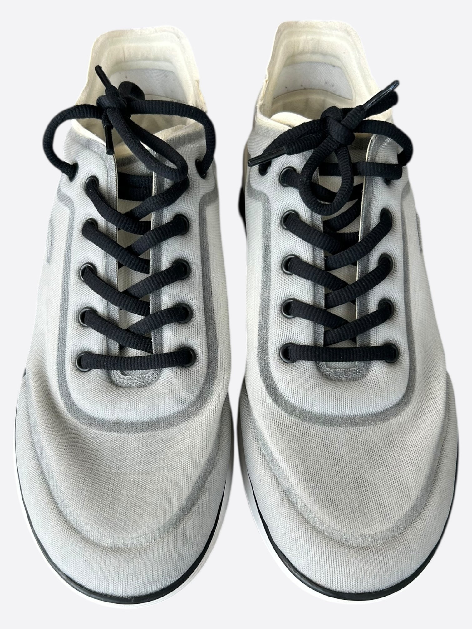 Chanel Grey & Black CC Logo Running Shoes - Stylish & Comfortable Sneakers for Women - Perfect for Casual Wear, Gym & Outdoor Activities