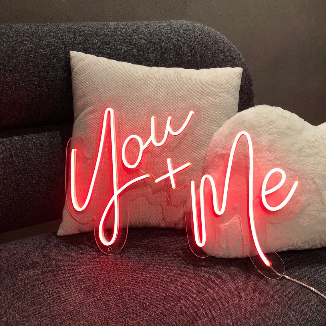 You & Me Neon Sign Light - Custom Wall Art Decor for Weddings, Anniversaries & Parties - Perfect Wedding Gift & Romantic Home Decor - Ideal for Bedroom, Living Room & Event Venues