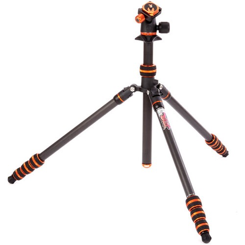 3 Legged Thing Punks Billy 2.0 Carbon Fiber Tripod with AirHed Neo 2.0 Ball Head (Black) - Professional Camera Tripod for Photography, Videography & Travel - Perfect for Outdoor Shoots, Studio Work & Vlogging