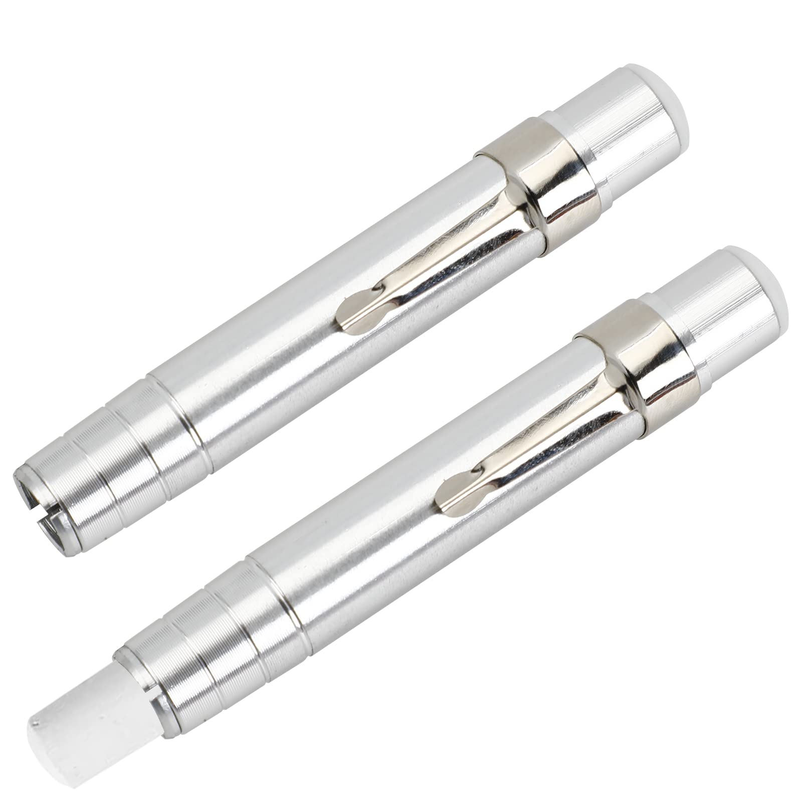 2Pcs Aluminum Chalk Holders for Teachers - Ergonomic Chalk Stick Holder for Chalkboard, Wall, Office & School - Perfect for Writing, Drawing & Classroom Teaching