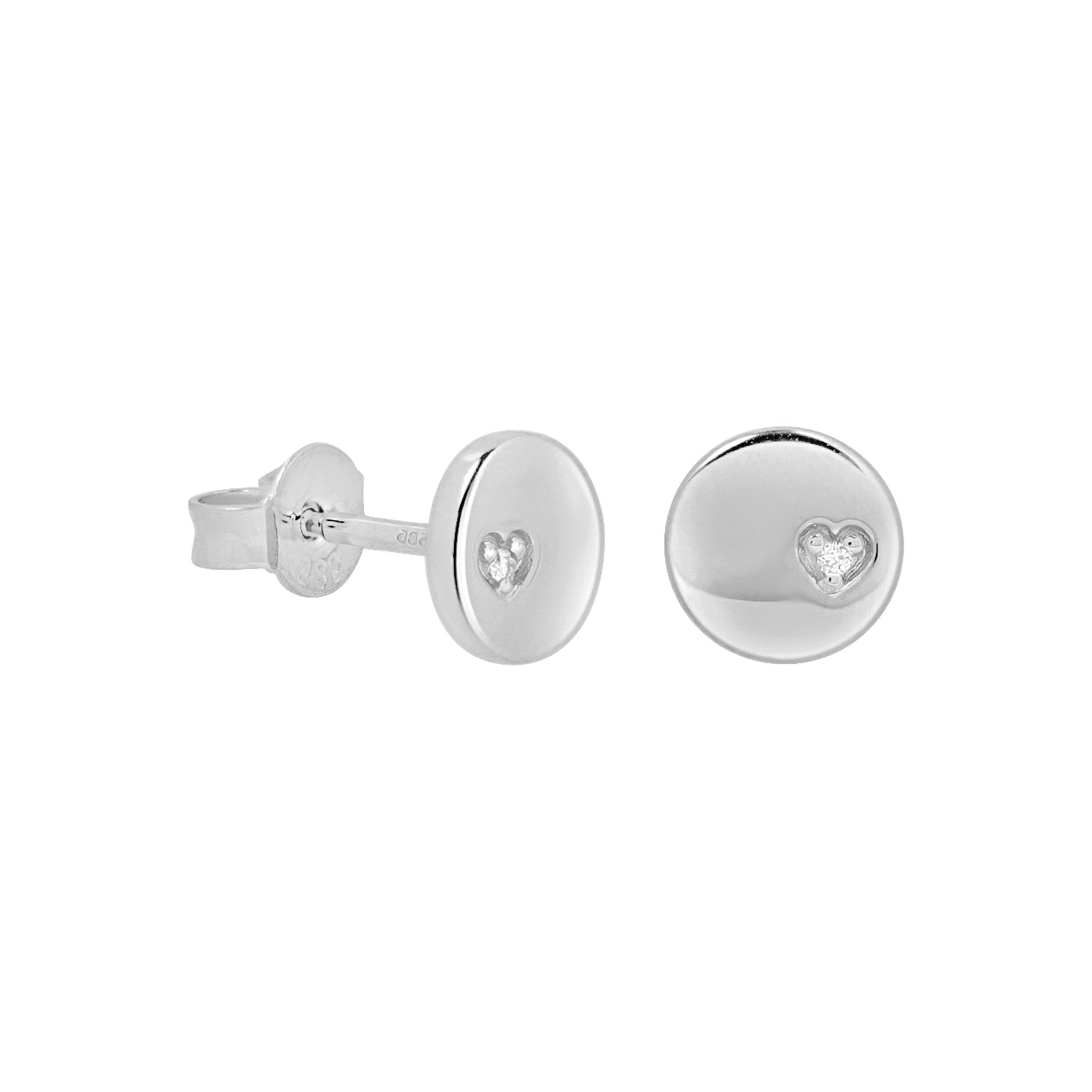 14K White Gold Diamond Heart Stud Earrings for Women - Perfect for Valentine's Day, Anniversary & Everyday Elegance