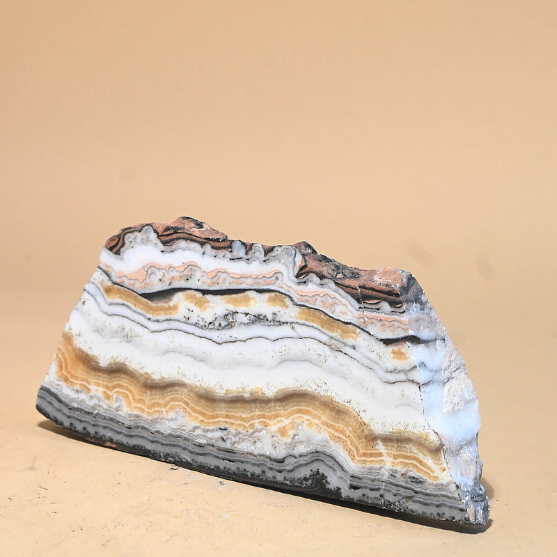 7 Inch Polished Caramel Calcite Face - Perfect for Home Decor, Crystal Healing & Meditation