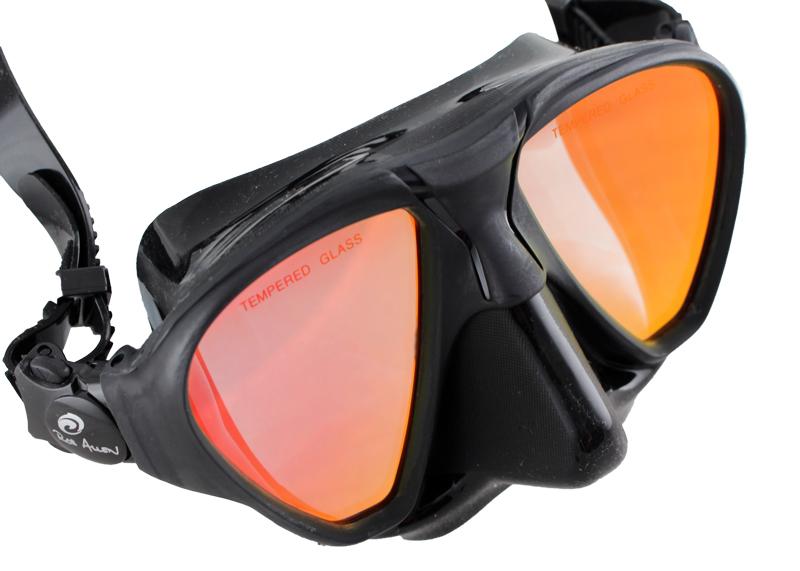 Rob Allen Cubera Tinted Spearfishing Mask - Low Volume Scuba Diving & Freediving Gear for Clear Underwater Vision | Perfect for Ocean Hunting, Snorkeling & Marine Photography