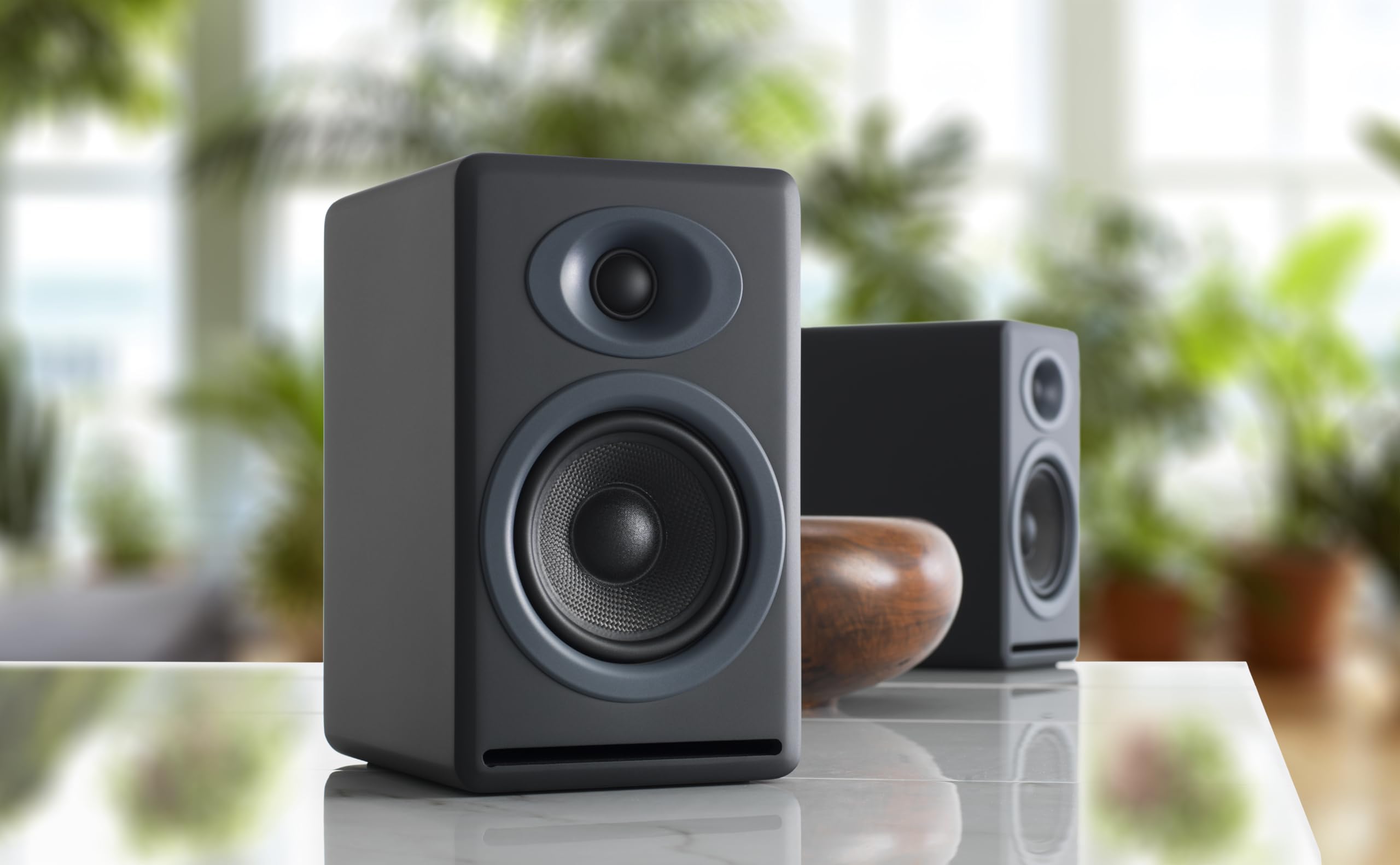 Audioengine P4 Premium Passive Bookshelf Speakers - Black | High-Fidelity Home Audio for Music, Movies & Gaming