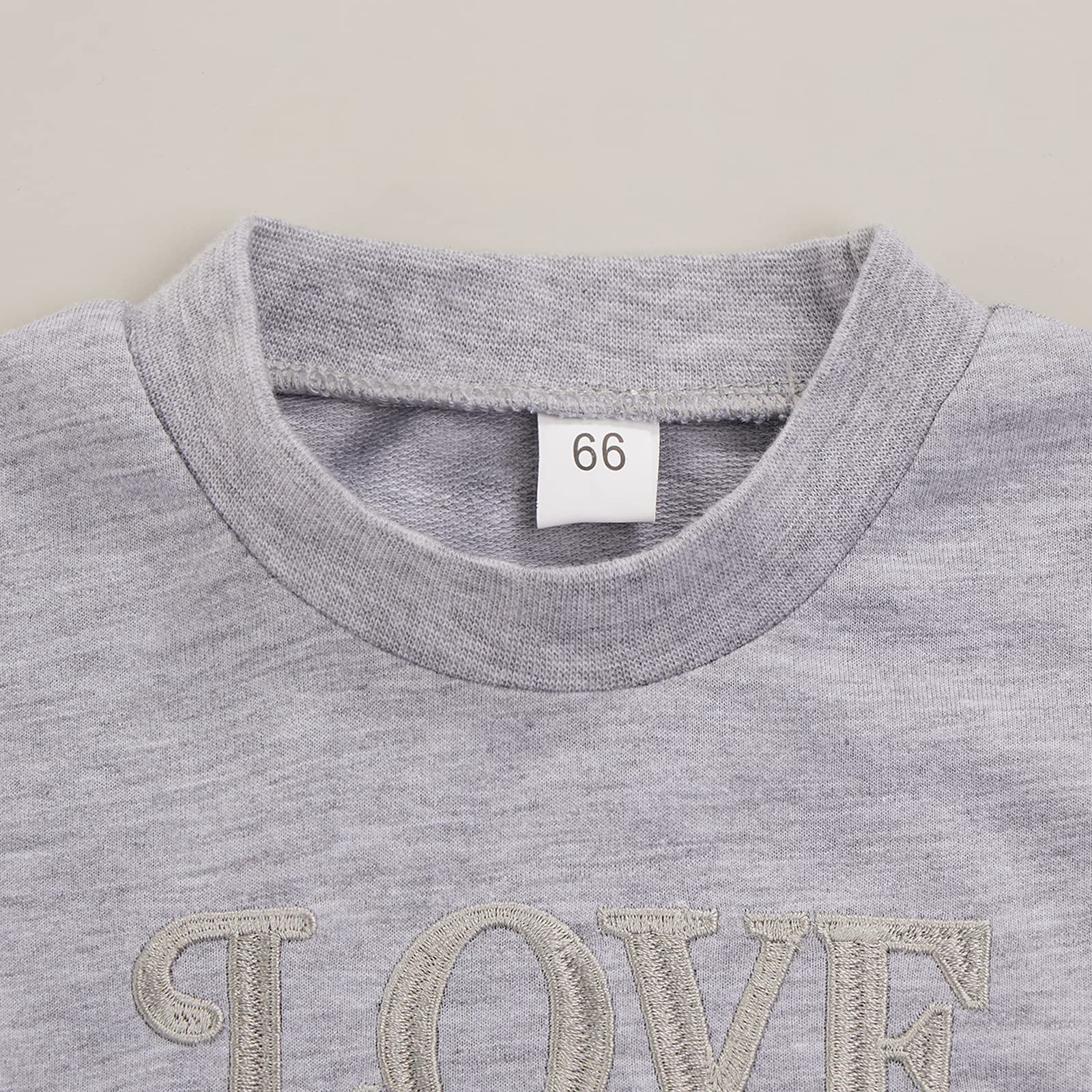 Douhoow Newborn Baby Boy Girl Letters Print Sweatshirt - Casual Long Sleeve Crewneck Pullover for Fall & Winter - Perfect for Family Photos, Playdates & Holiday Outfits