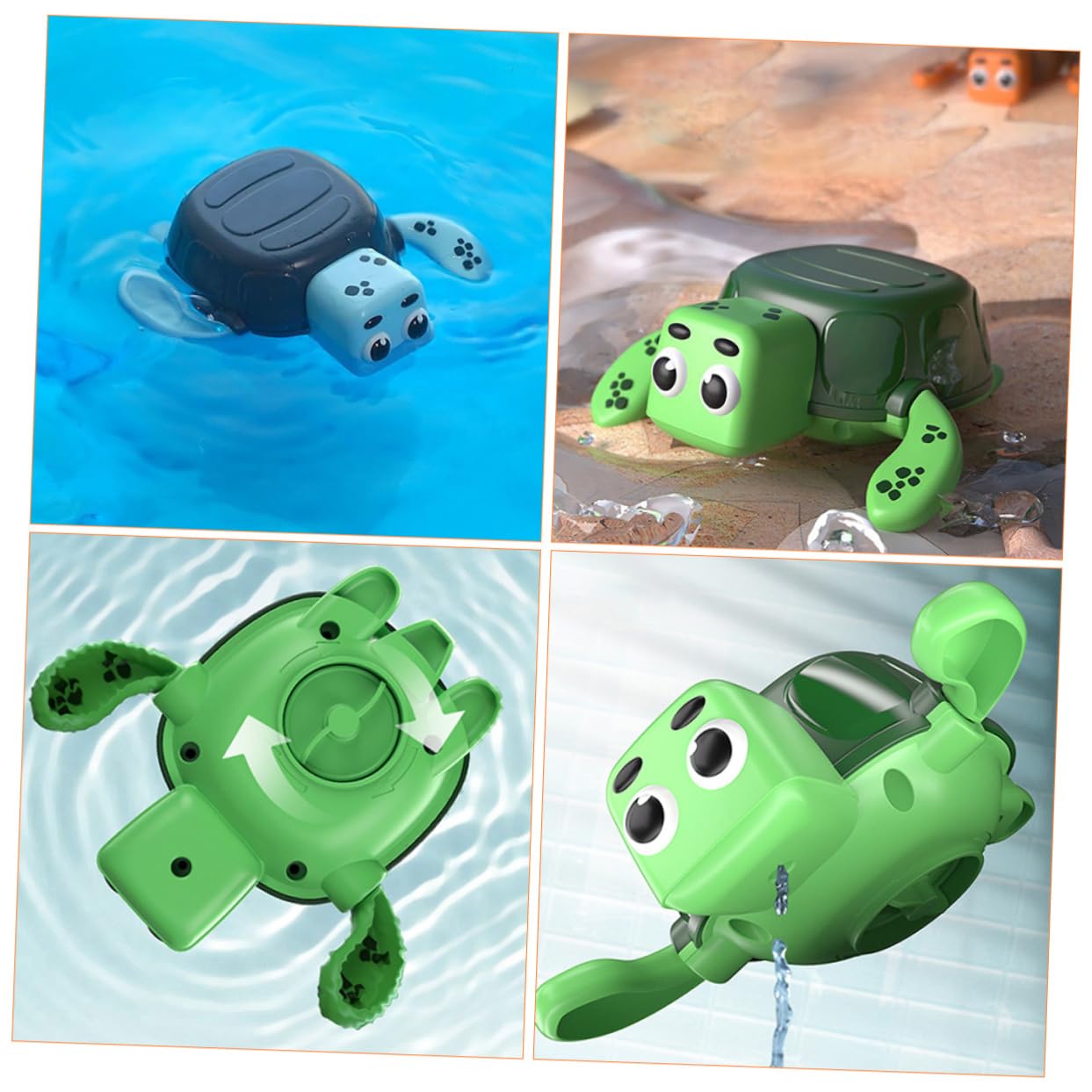 FAVOMOTO 9-Piece Kids Bath Toys Set - Durable Plastic Water Play Toys for Toddlers & Boys - Fun Bathtub, Pool & Beach Toys for Children's Sensory Development