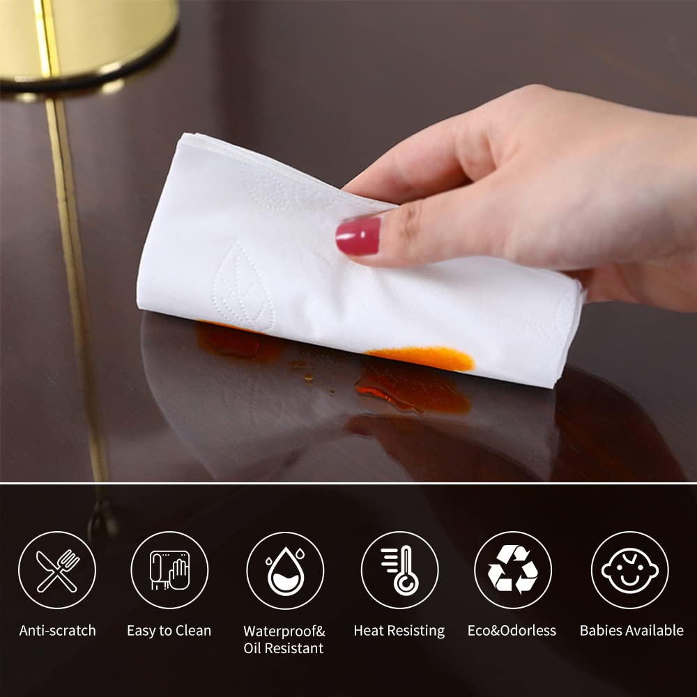 Clear PVC Table Cover Protector - 30 x 48 Inch, 1.5mm Thick Waterproof Plastic Table Pad for Coffee Table, Writing Desk, Dresser, Dining Table, Kids Desk & TV Stand - Non-Slip Vinyl Table Mat for Home, Office & School Use