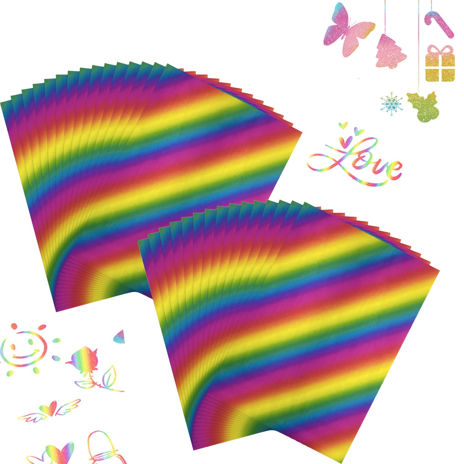 100PCS Glimmer Hot Foil Sheets - Metallic Variety Pack with Beautiful Colors, 7.9x11.4 Inch Toner Reactive Foil for Laser Printers & Laminators - Perfect for Scrapbooking, Card Making, DIY Paper Crafts and Gift Wrapping