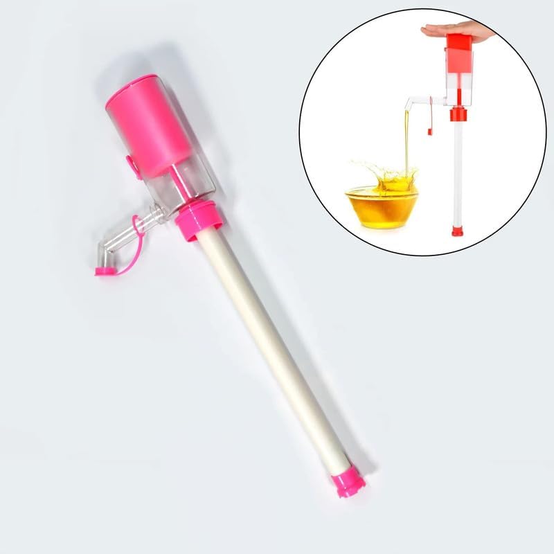 Welofy Manual Hand Oil Pump for Kitchen - 15L Steel Tin Oil Dispenser Pump for Fuel Transfer, Cooking Oil & Bottle Filling | Perfect for Home Kitchens, Restaurants & Outdoor Cooking