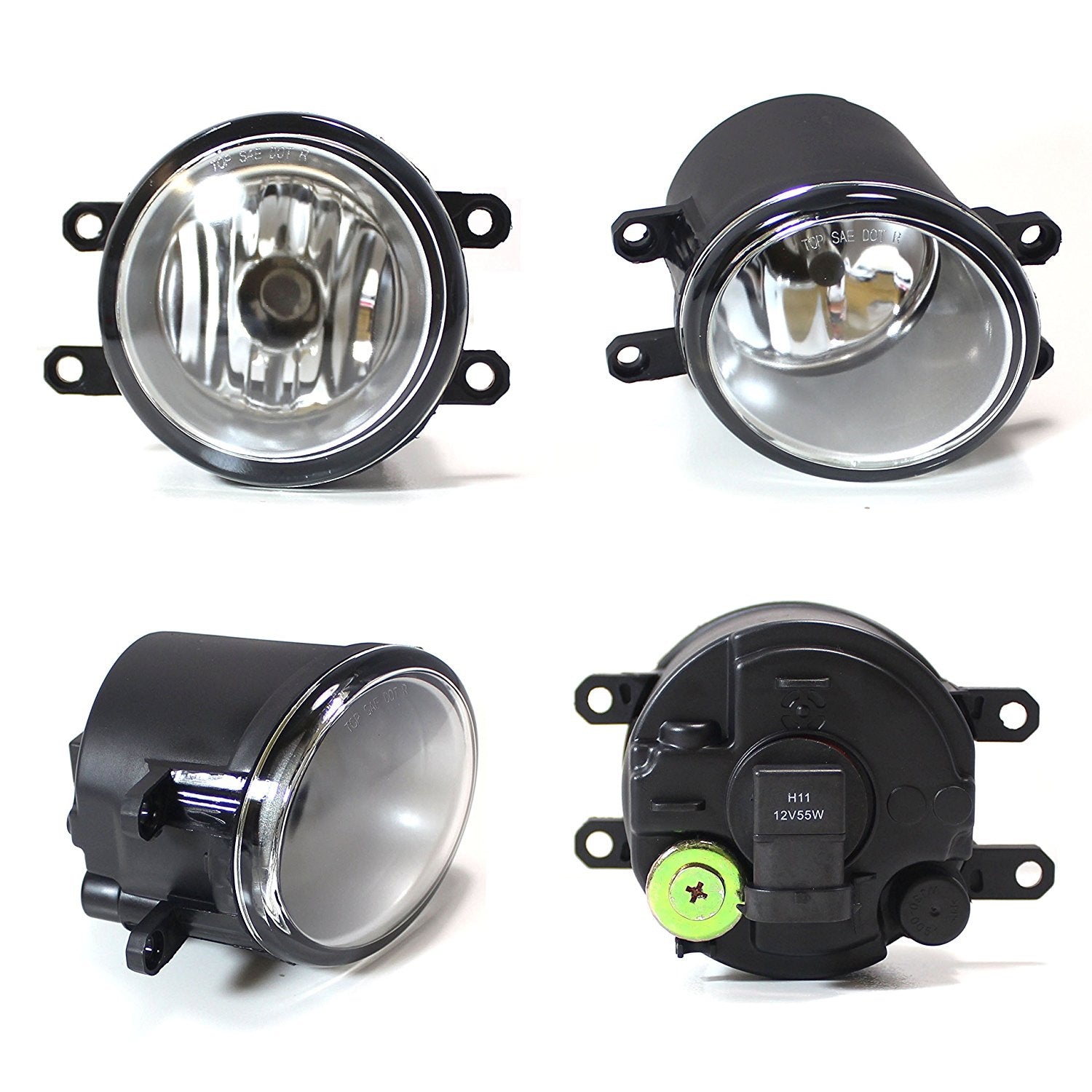 Complete Clear Lens Fog Light Kit with Bezel Covers & Wiring Harness for 2014-2021 Toyota Tundra - Upgrade Your Off-Road Lighting for Better Visibility in Fog, Rain & Night Driving