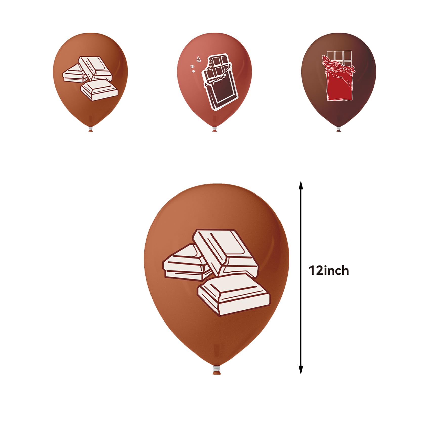 Chocolate Birthday Party Decorations Set - HAPPY BIRTHDAY Banner, Cake Topper, Cupcake Toppers & Balloons for Chocolate Themed Celebrations | Perfect for Birthday Parties, Baby Showers & Anniversary Decor