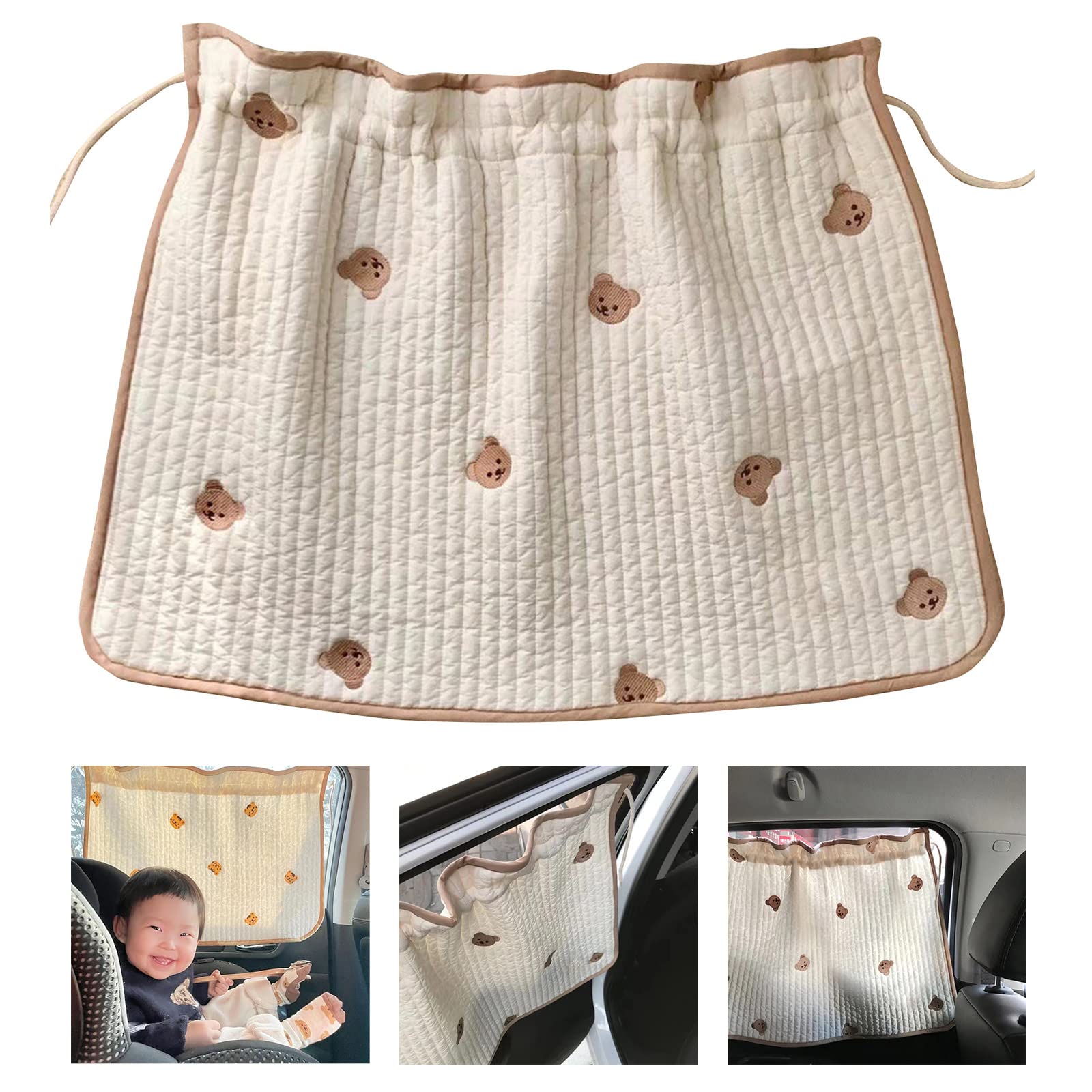 UV Sunshade Suction Cup Car Window Curtain - Cute Cartoon Sun Block Shade for Baby & Infant - Perfect for Road Trips, Nap Time, and Sun Protection in Vehicles