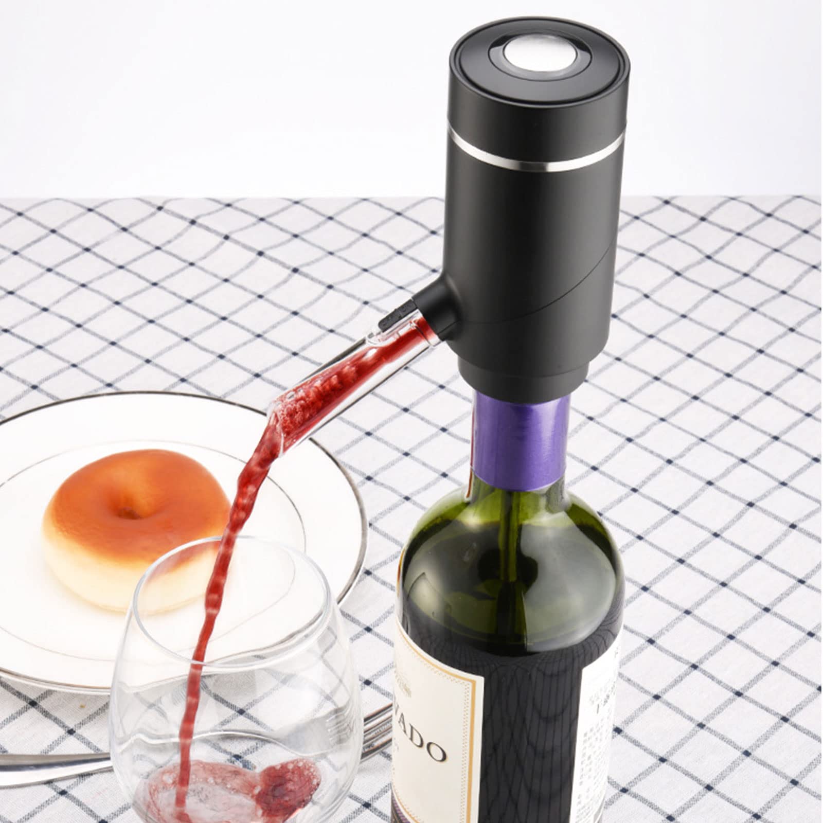 Premium Electric Wine Aerator & Decanter - Fast Oxidation No Drip Wine Dispenser Pump, Rechargeable & Washable - Perfect Gift for Wine Lovers | Ideal for Home Bars, Dinner Parties & Wine Tasting Events
